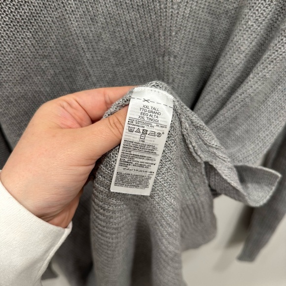Old Navy Textured V-Neck Sweater Tunic Gray XXL Tall - Picture 7 of 9